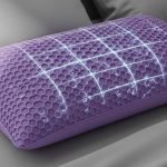 Purple Harmony Pillow showing honeycomb grid for cooling support