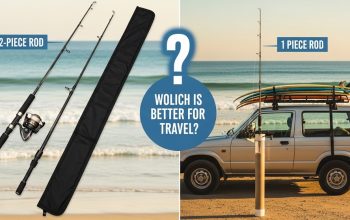 2-piece vs 1-piece surf rod comparison on beach sand