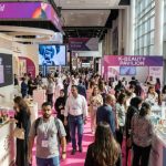 International visitors and exhibitors exploring cosmetics and fragrance displays at Beautyworld Middle East 2026 inside the Dubai World Trade Centre
