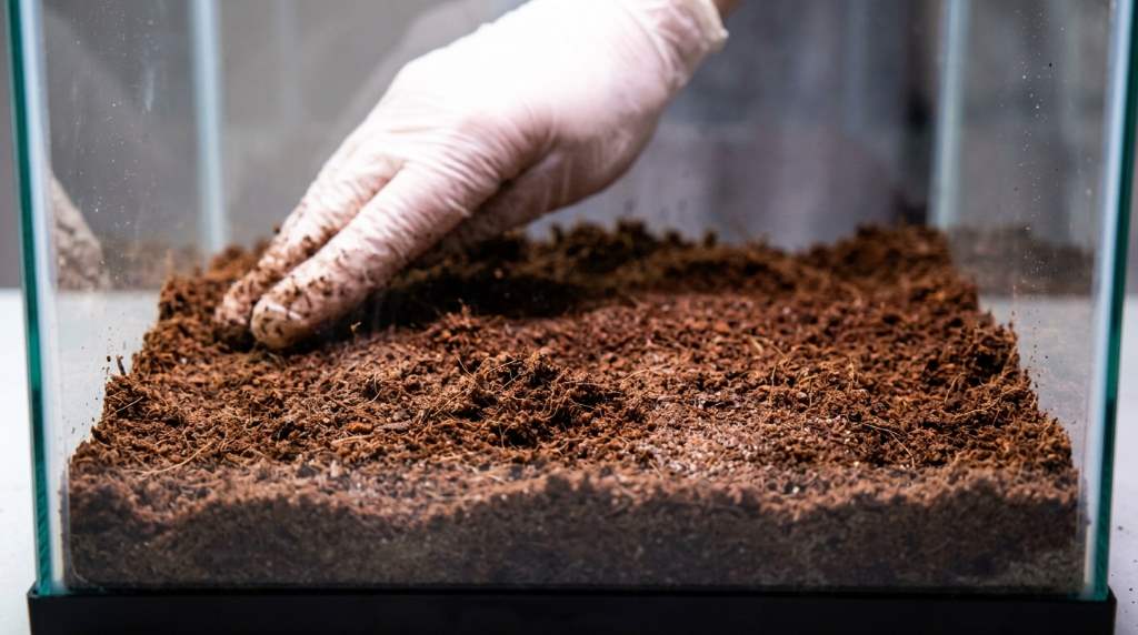 Cleaning and maintaining a healthy crab habitat