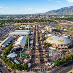 New Mexico State Fair 2026 aerial view of Expo New Mexico fairgrounds Albuquerque