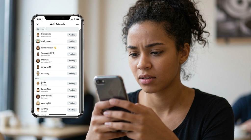Steps to fix pending Snapchat friend requests